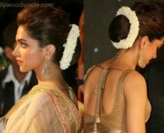 deepika padukone hairstyle with flowers